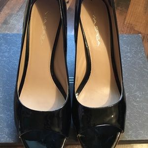 Via Spiga black open toe High Heels 7.5 M