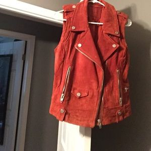 Suede Burnt Orange Vest