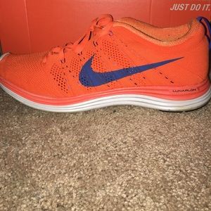 Nike Flyknit One+ (10.5; Orange + Blue)