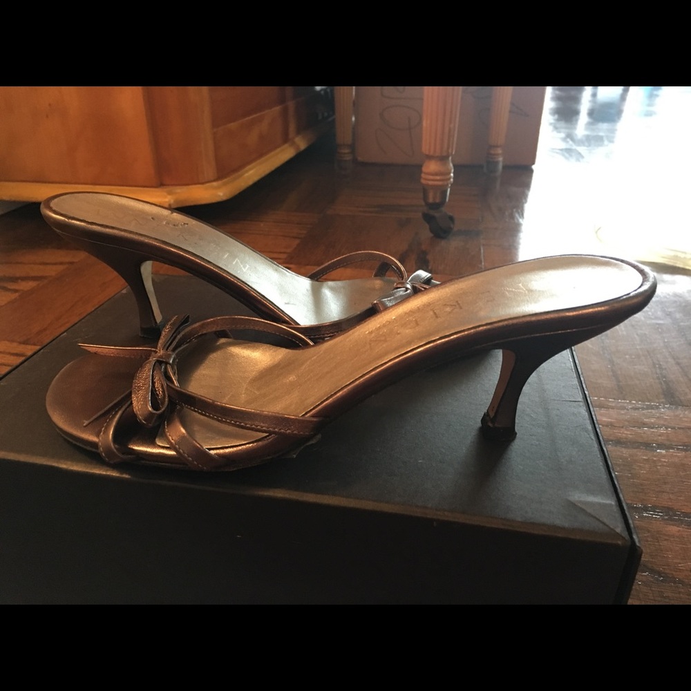 Metallic sandals by Anne Klein