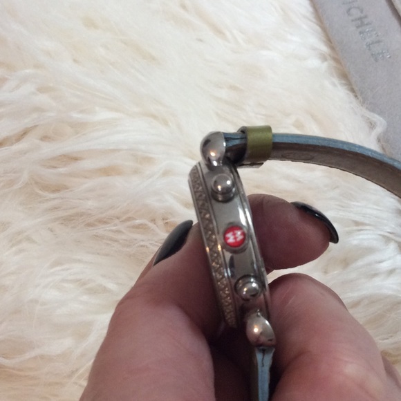 Diamond encrusted mother of perl Michele Watch main image 4