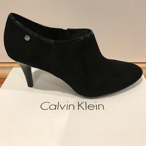 Calvin Klein Black Suede Women’s Booties