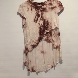 Tye die Crossover front crop with long back