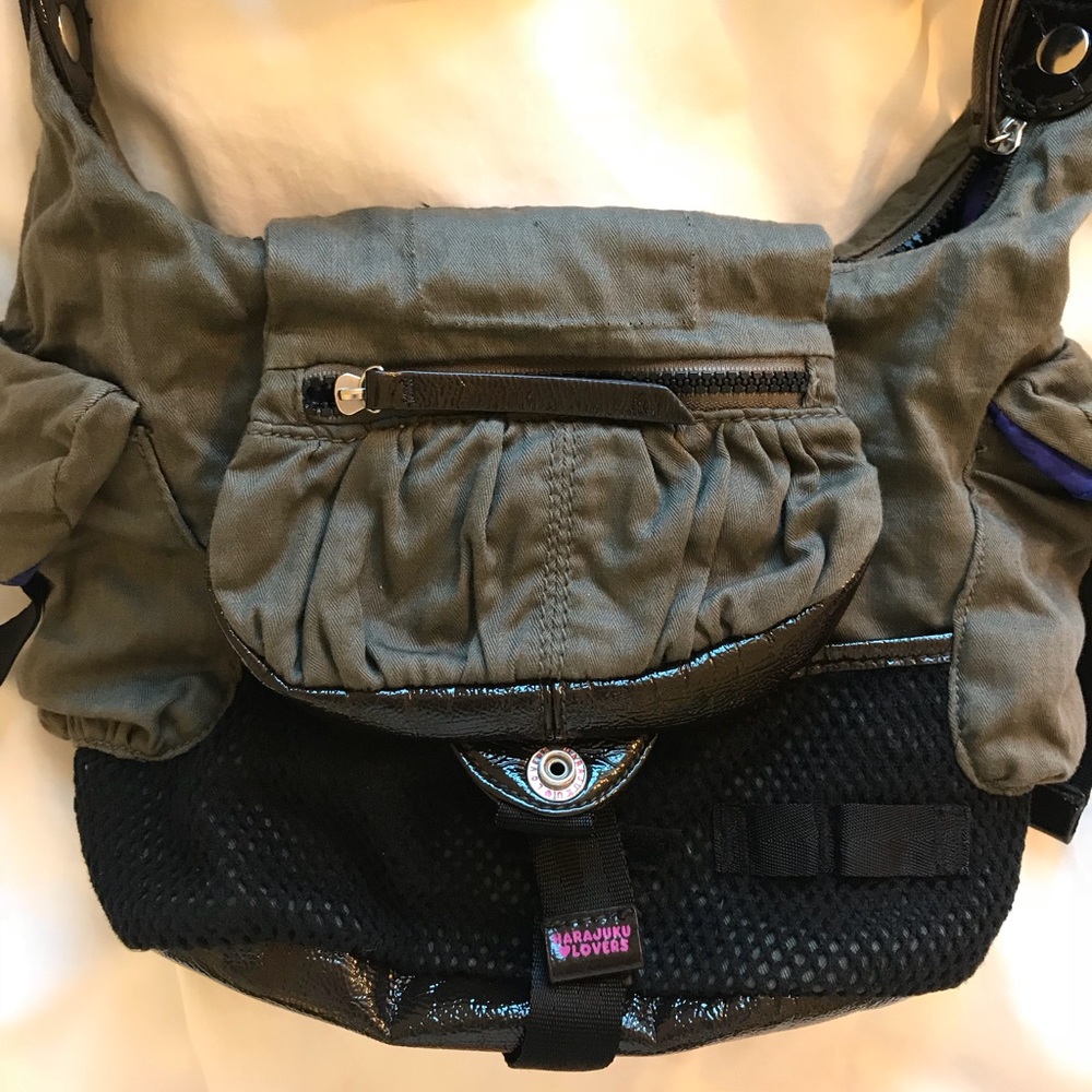 HARAJUKU LOVERS ARMY GREEN BAG 