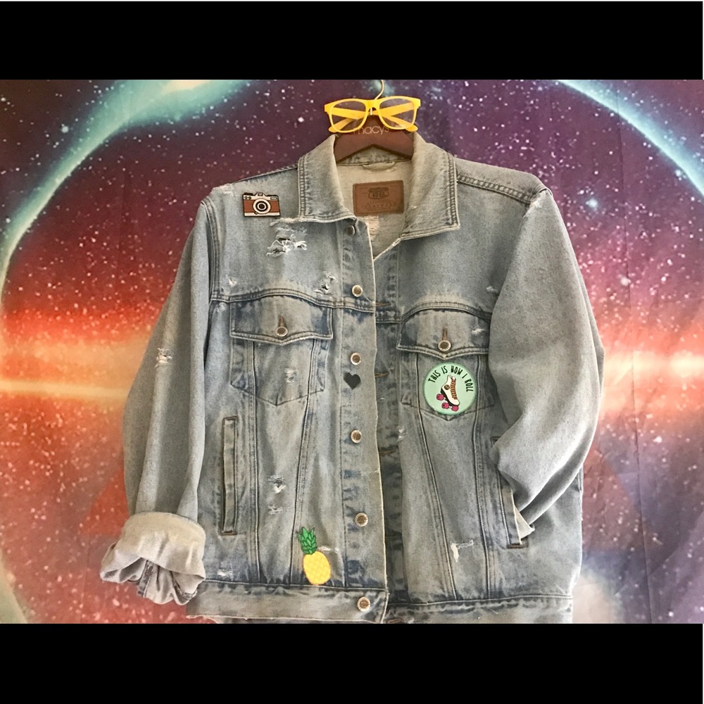 Customized jean jacket.