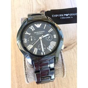 Emporio Armani Black Ceramic Watch - Unisex