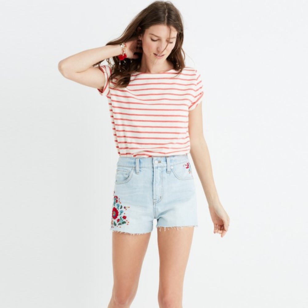 The perfect jean short: embroidered edition