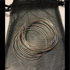 Silver tone Bangles