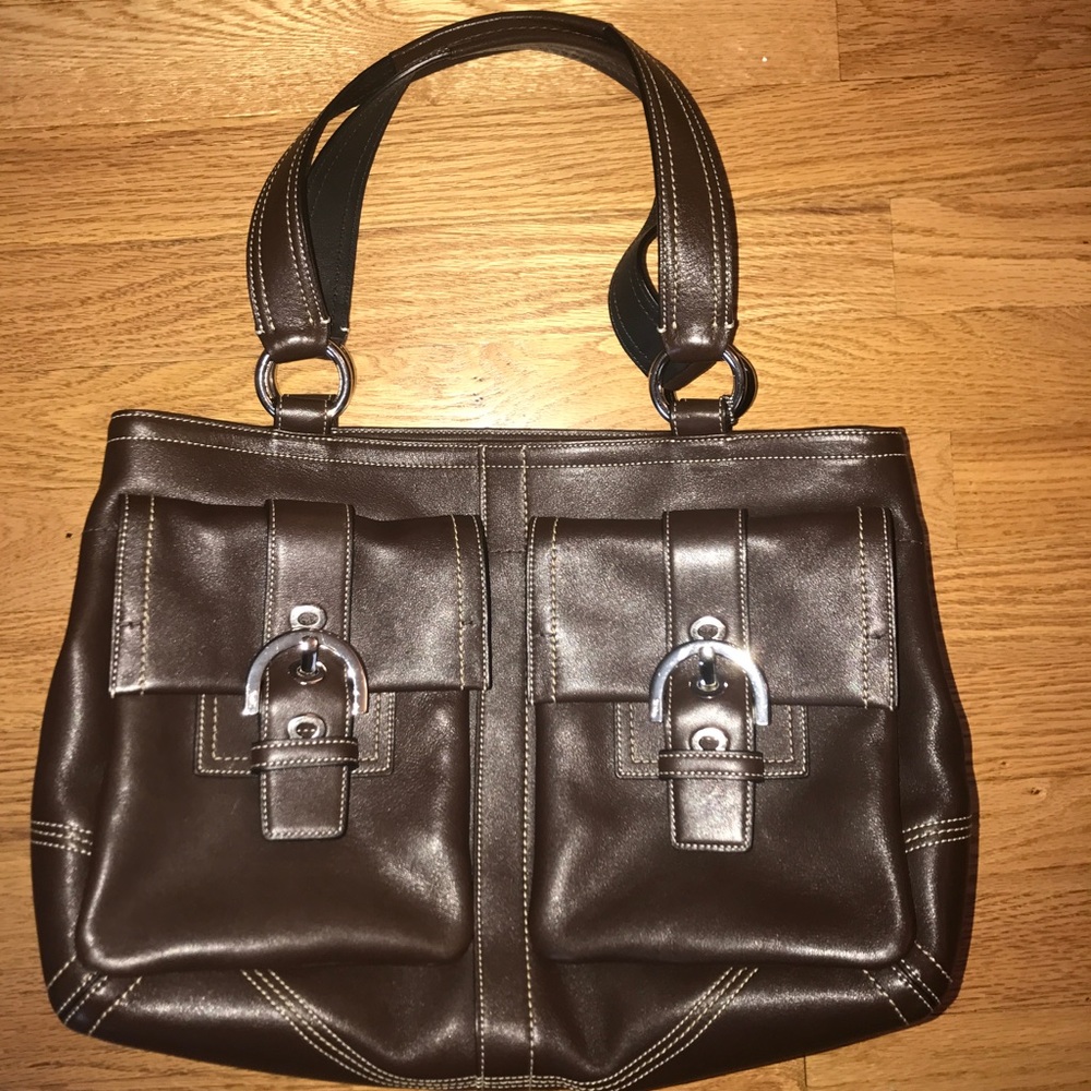 Dark Brown Coach Satchel