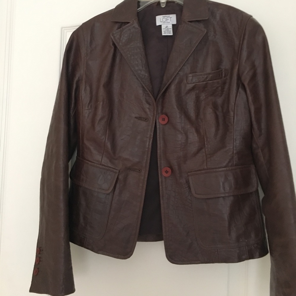 Ann Taylor Loft 100% genuine Leather Jacket- 2P