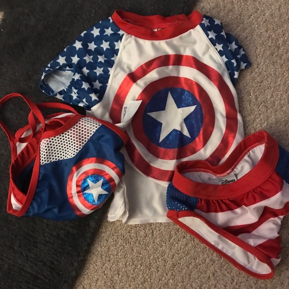 captain america swimming costume