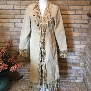 B*Lucid Vintage Boho Suede Coat