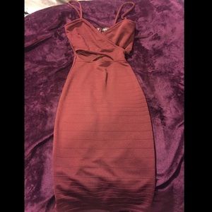 Burgundy Fashion Nova dress