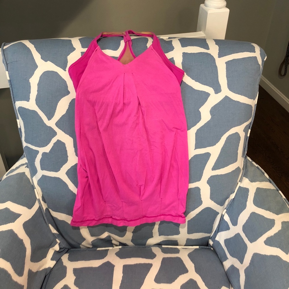 Lululemon No Limits tank, hot pink size 6