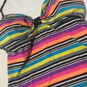 Arizona Multicolored Stripe Tankini Top