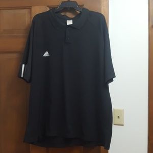 Mens black Adidas golf shirt - 2XL