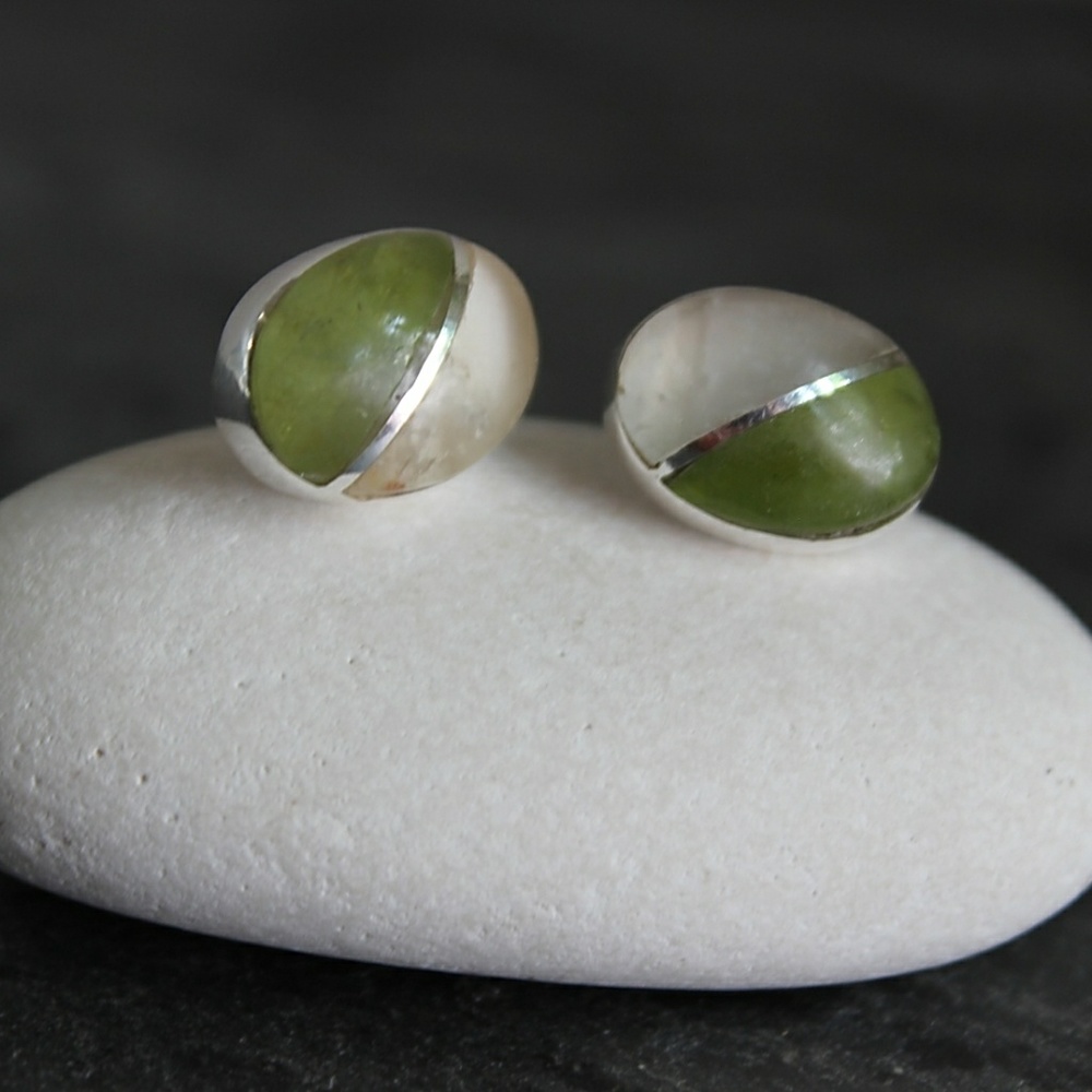 Aquaberry & Topaz Sterling Silver Studs