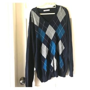 Navy blue XL men’s argyle sweater