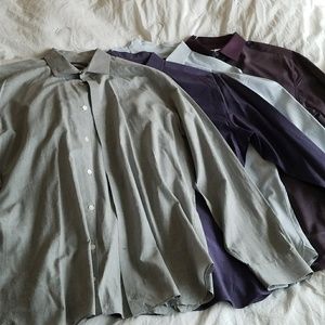 Lot (4) John Varvatos Men's Dress Shirts - Large