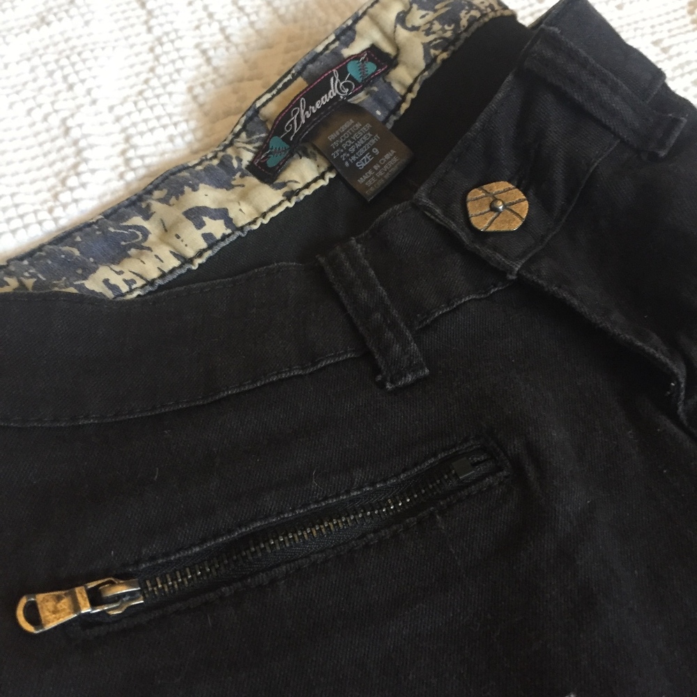 Rocker black denim Jeans THREAD 9