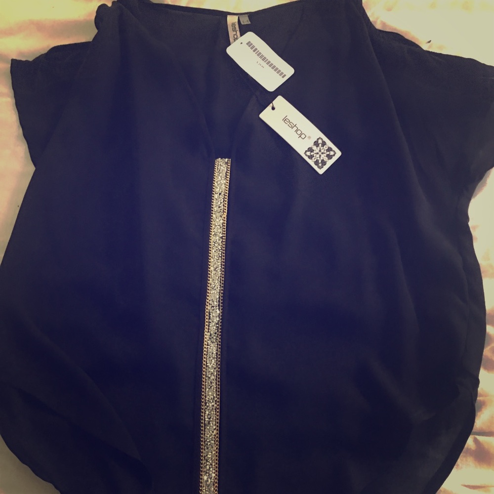 Black Cold Shoulder Top