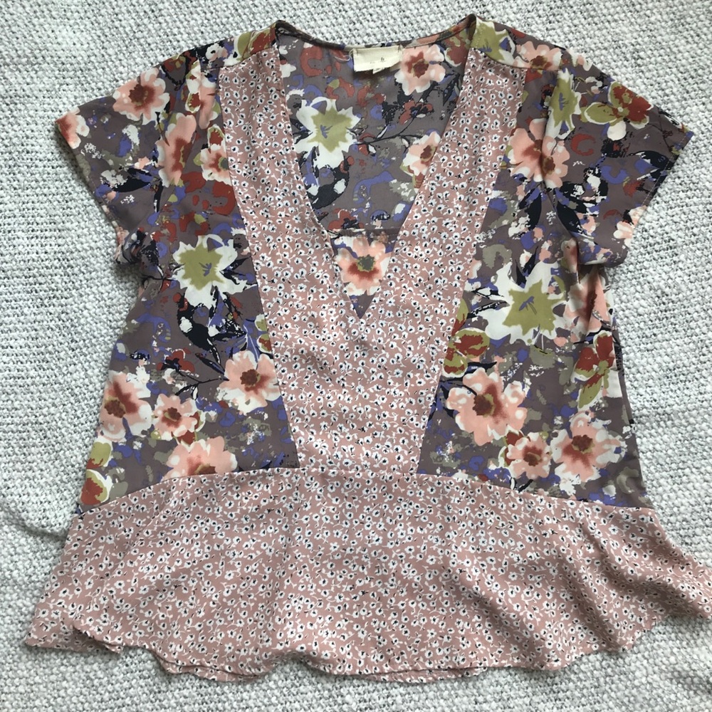 Floral Anthropologie Shirt