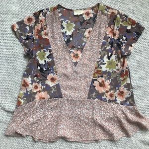 Floral Anthropologie Shirt