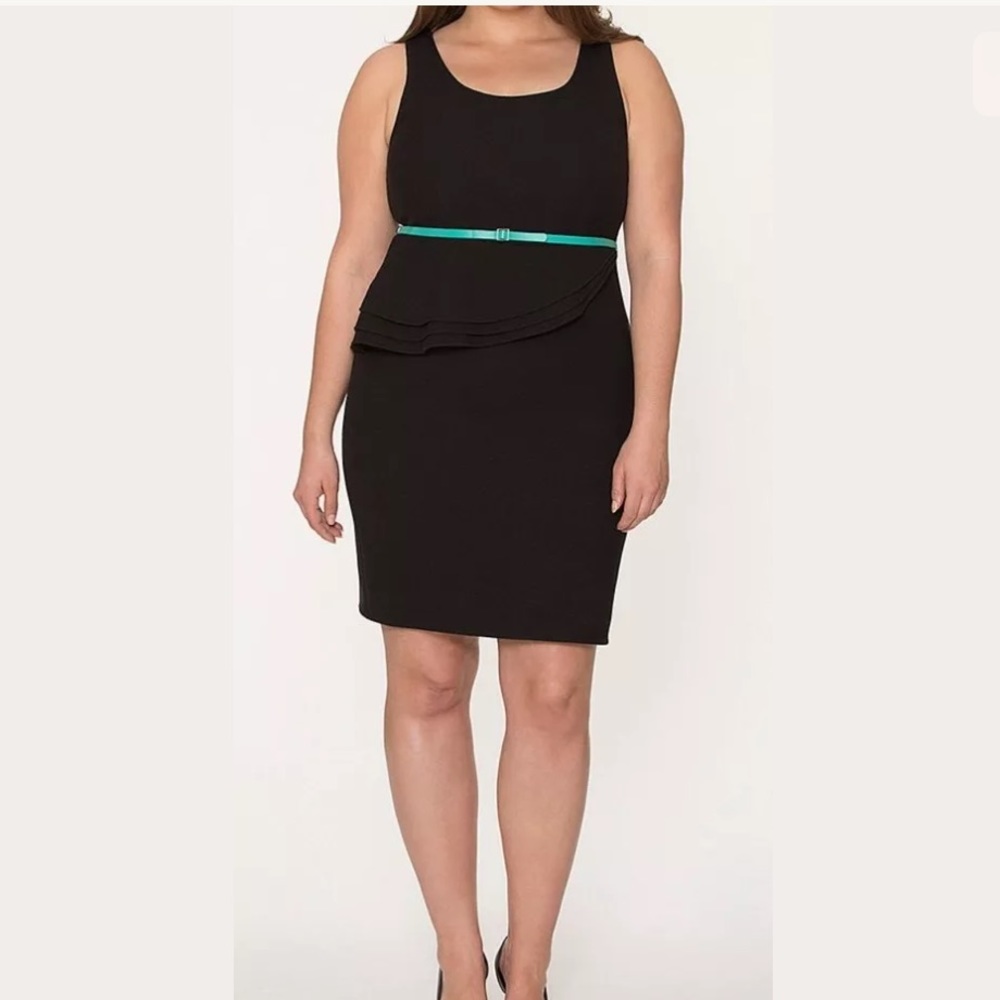 Lane Bryant Textured Peplum Dress