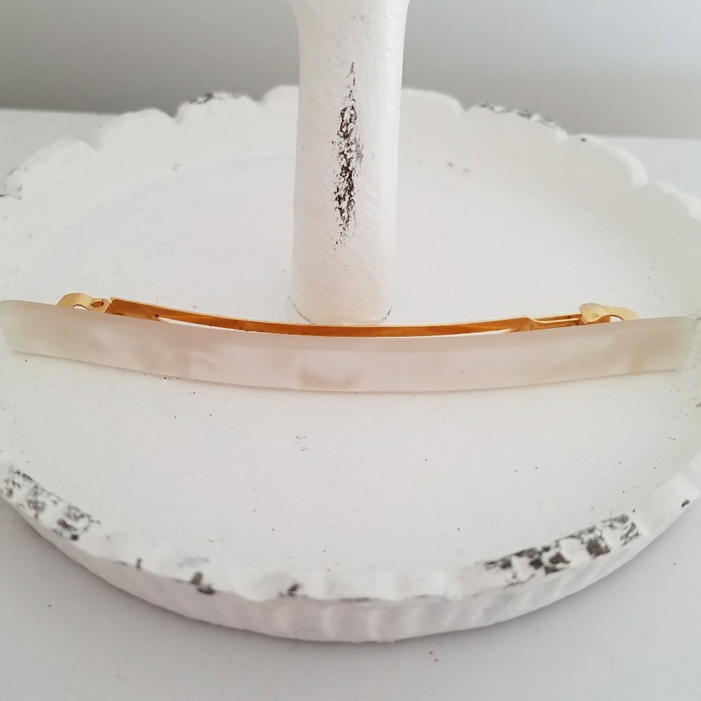 Mother-of-pearl-look Hair Barrette