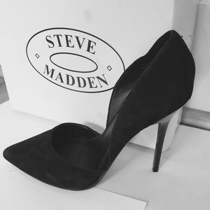 Steve Madden Sexy Stillettos Black Suede