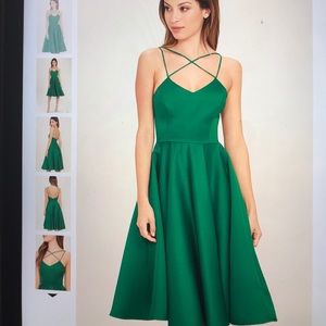 LULU’s never ending story green midi dress