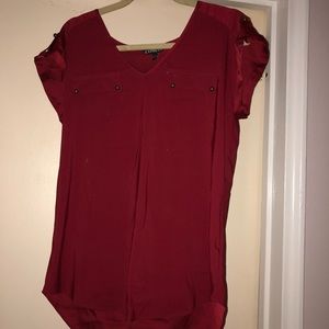 Express ruby red tee