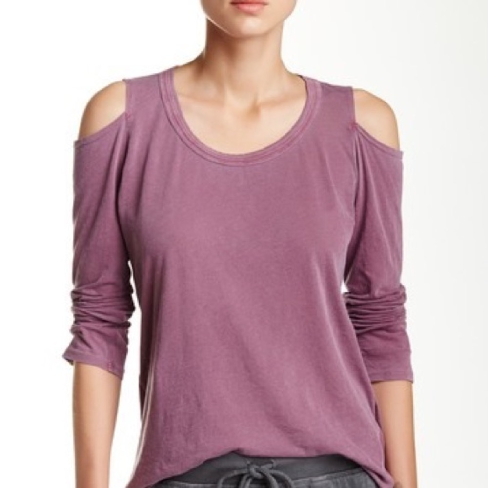Splendid Cold Shoulder Long Sleeve Tee
