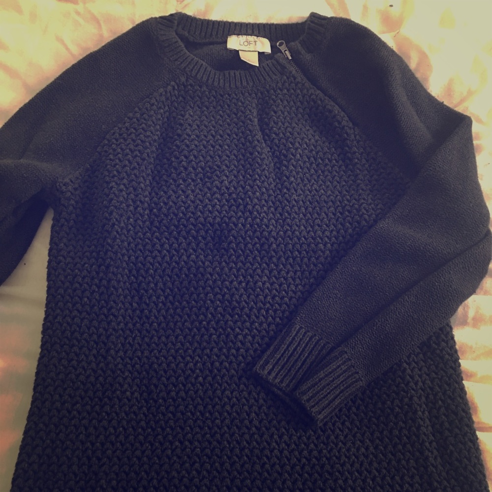 LOFT Sweater Zipper Detail