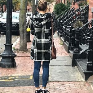Black & White Wool Trench