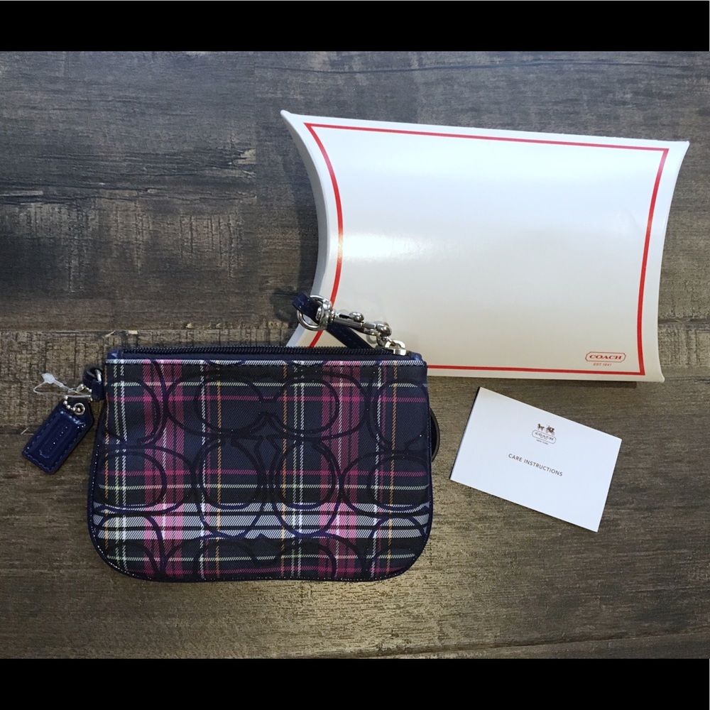 NWOT Multicolored Coach wristlet