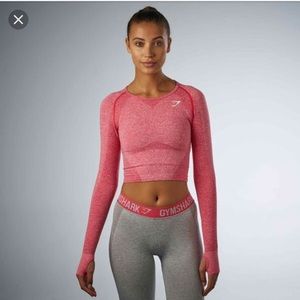 SOLD Gymshark Seamless long sleeve crop top
