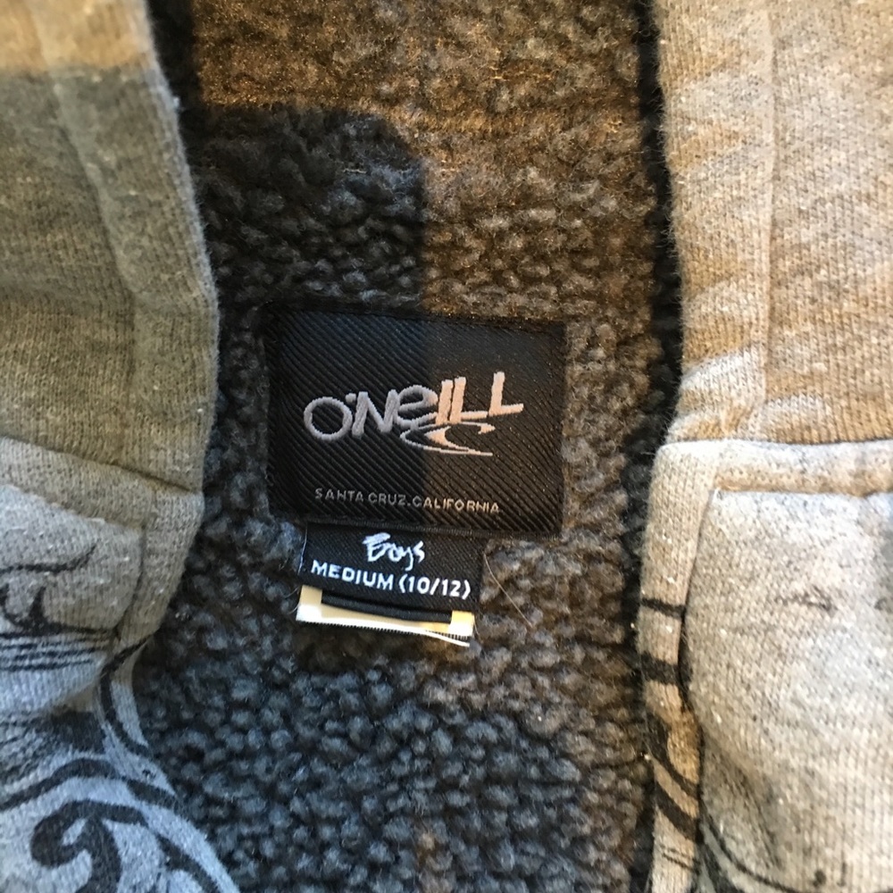 O’Neill boys hoodie with butter Sherpa lined