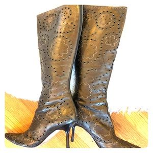 Jimmy Choo Perforated Leather Knee High Size 9.5