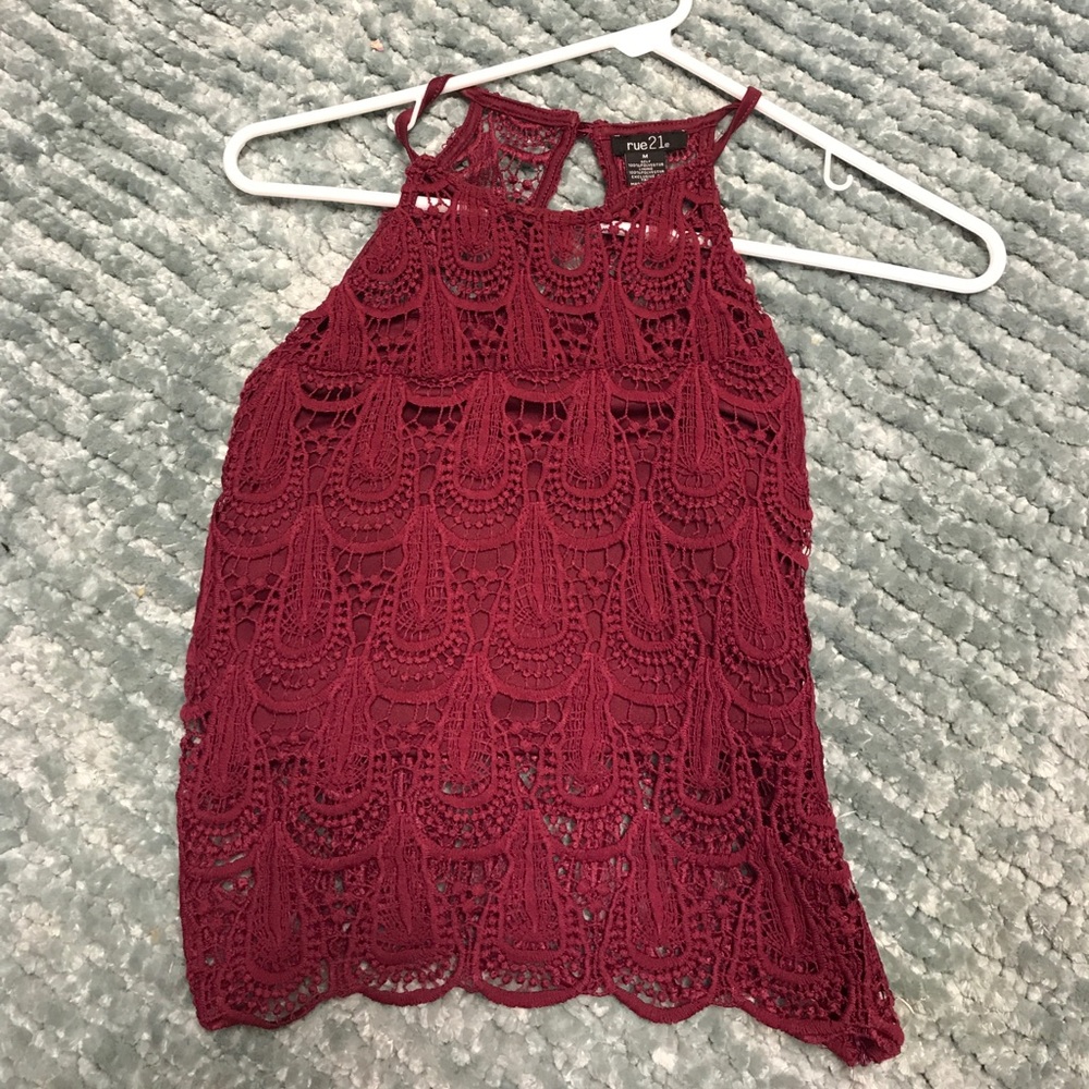 MAROON CROP TOP