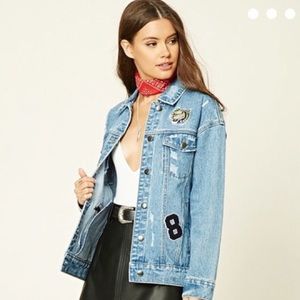 Forever 21 Patched Denim Jacket!