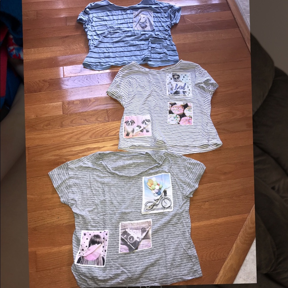 3 justice crop tops
