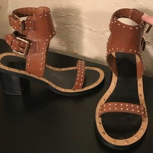 Studded Heeled Sandals