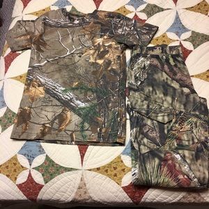 Youth camo shirt and pants