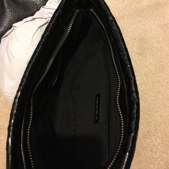 New with Tag Charles David Black Leather Clutch - Picture 5 of 6