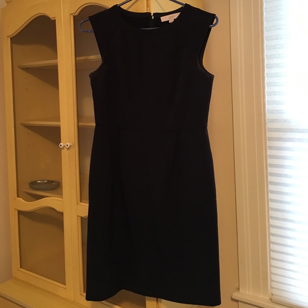 Loft black shift dress