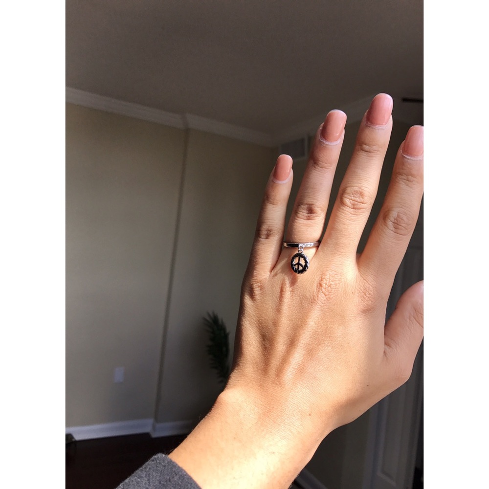 Just Cavalli Peace Sign Ring