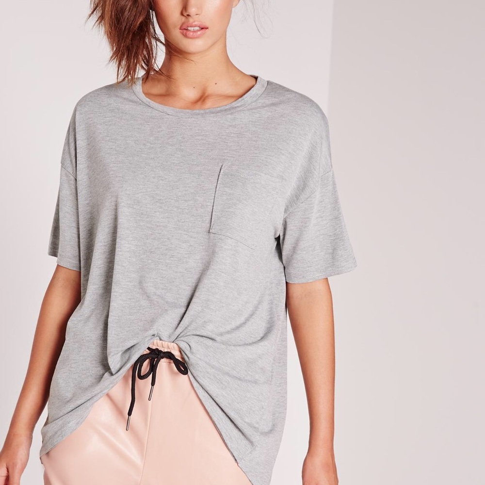 Missguided Grey Overside Tee