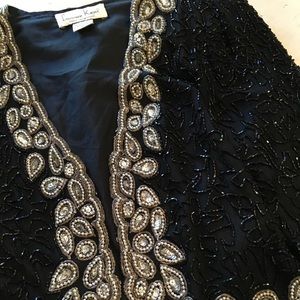 Vintage Beaded & Sequined Cropped Jacket