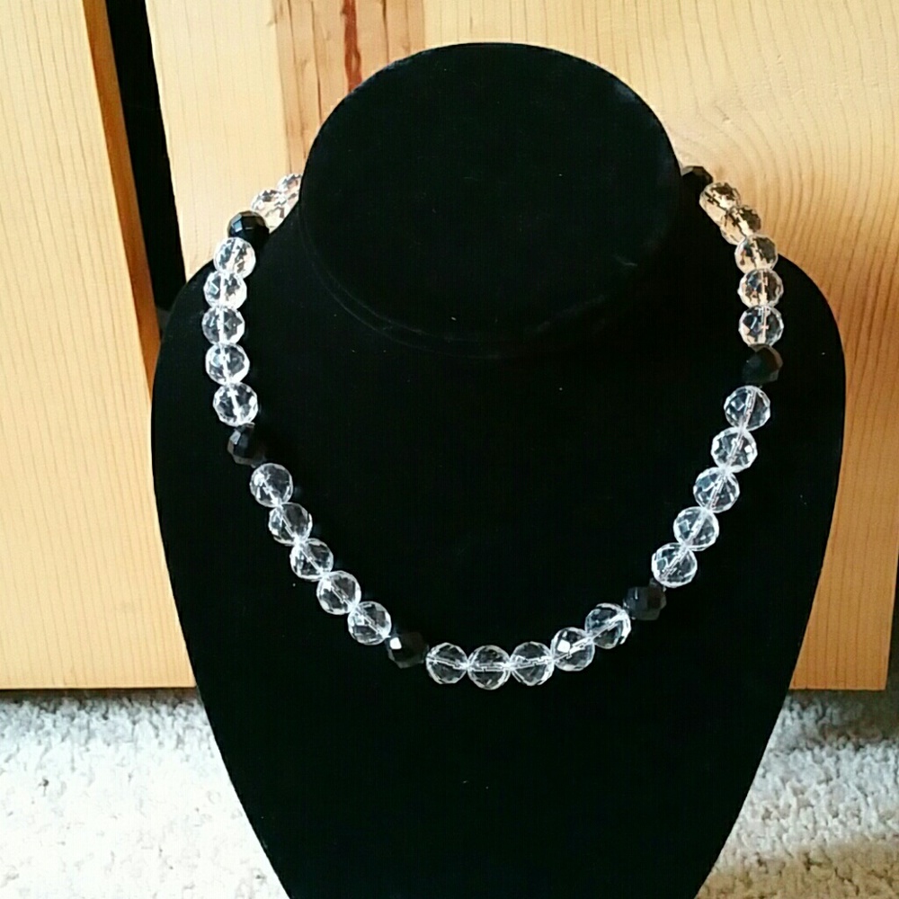 Antique C Kalibre crystal necklace